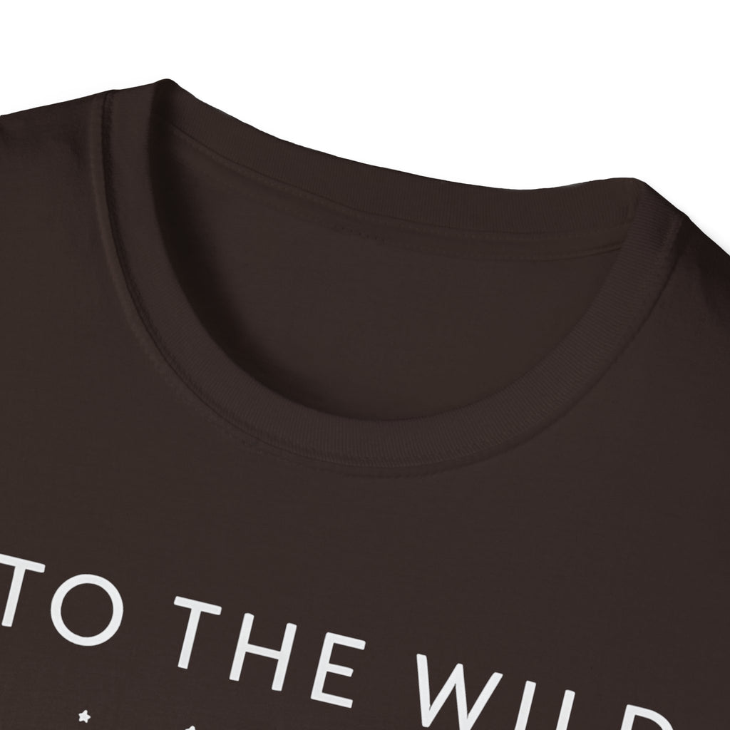 Into The Wild Canoe T-Shirt - Minimal Night Sky Lake Camping Tee