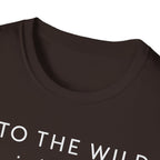 Into The Wild Canoe T-Shirt - Minimal Night Sky Lake Camping Tee