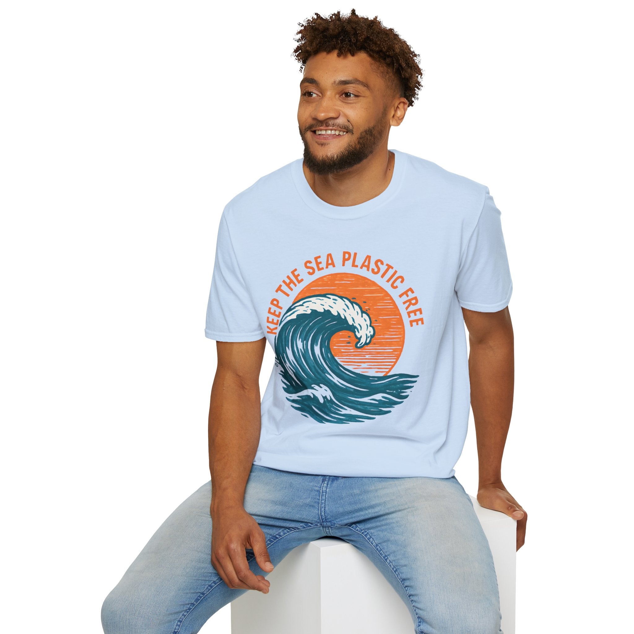 Keep the Sea Plastic Free T-Shirt — Ocean Conservation Wave Tee
