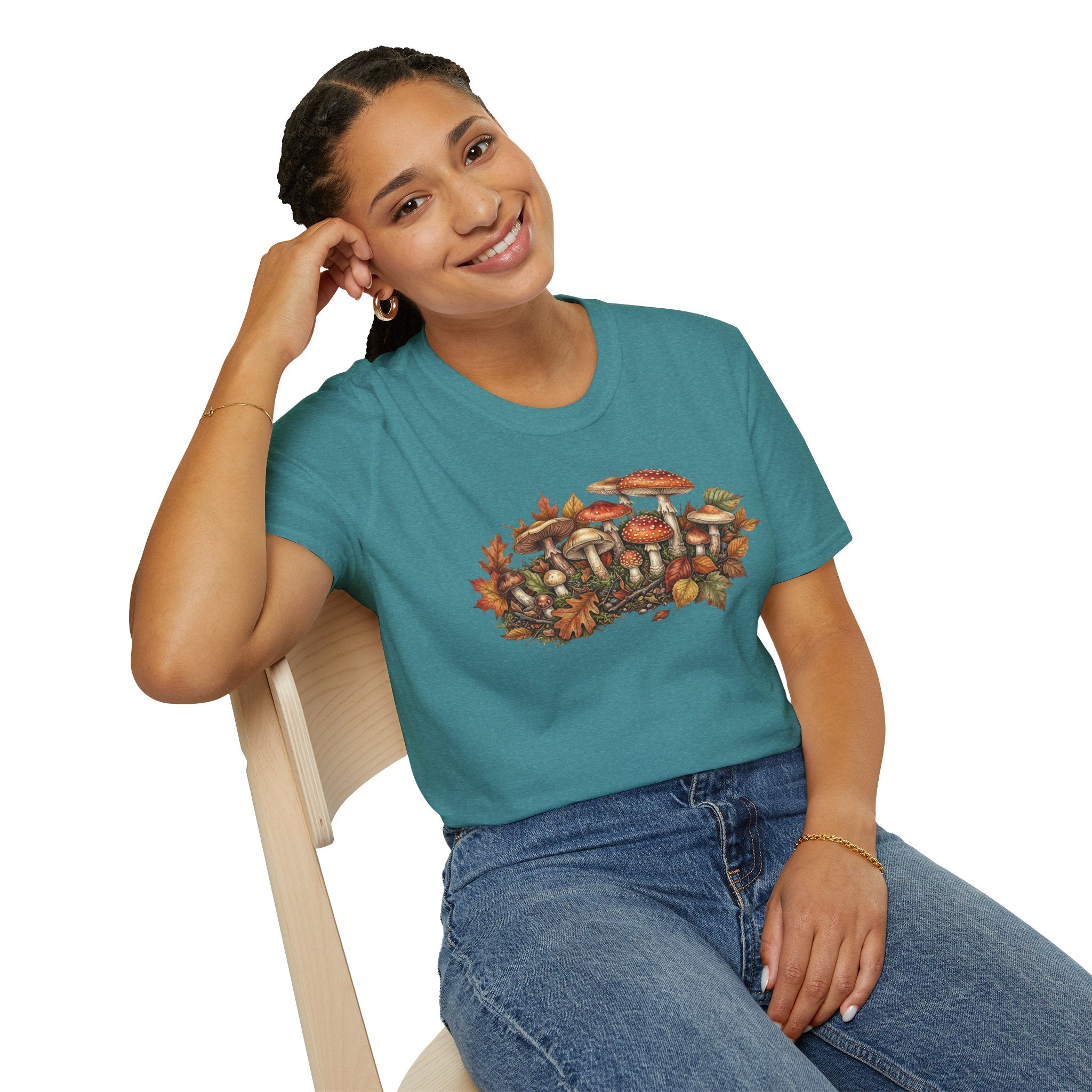 Mushroom & Autumn Leaves T-Shirt