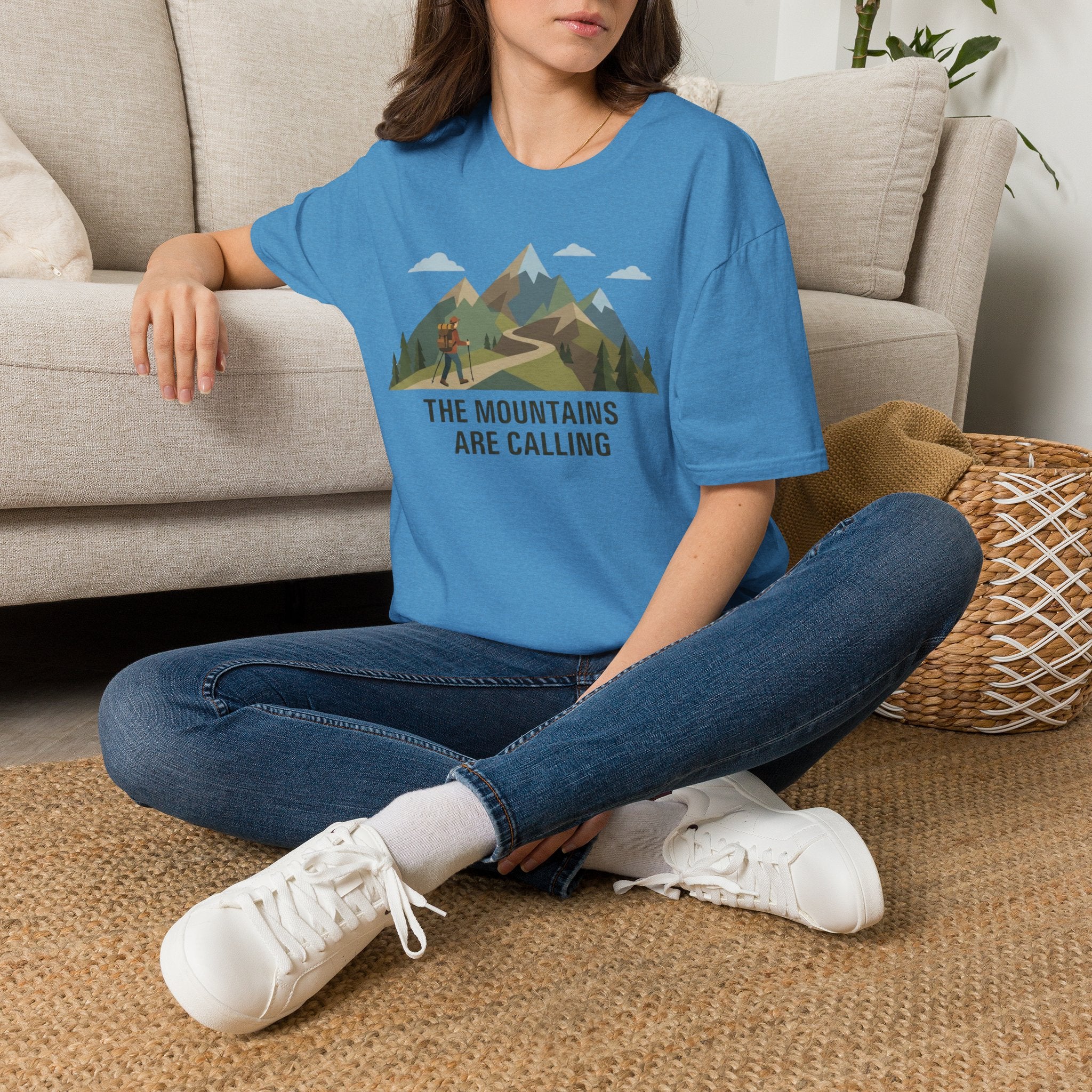 Campground Scenic T-Shirt — Minimalist Tent & Campfire Graphic