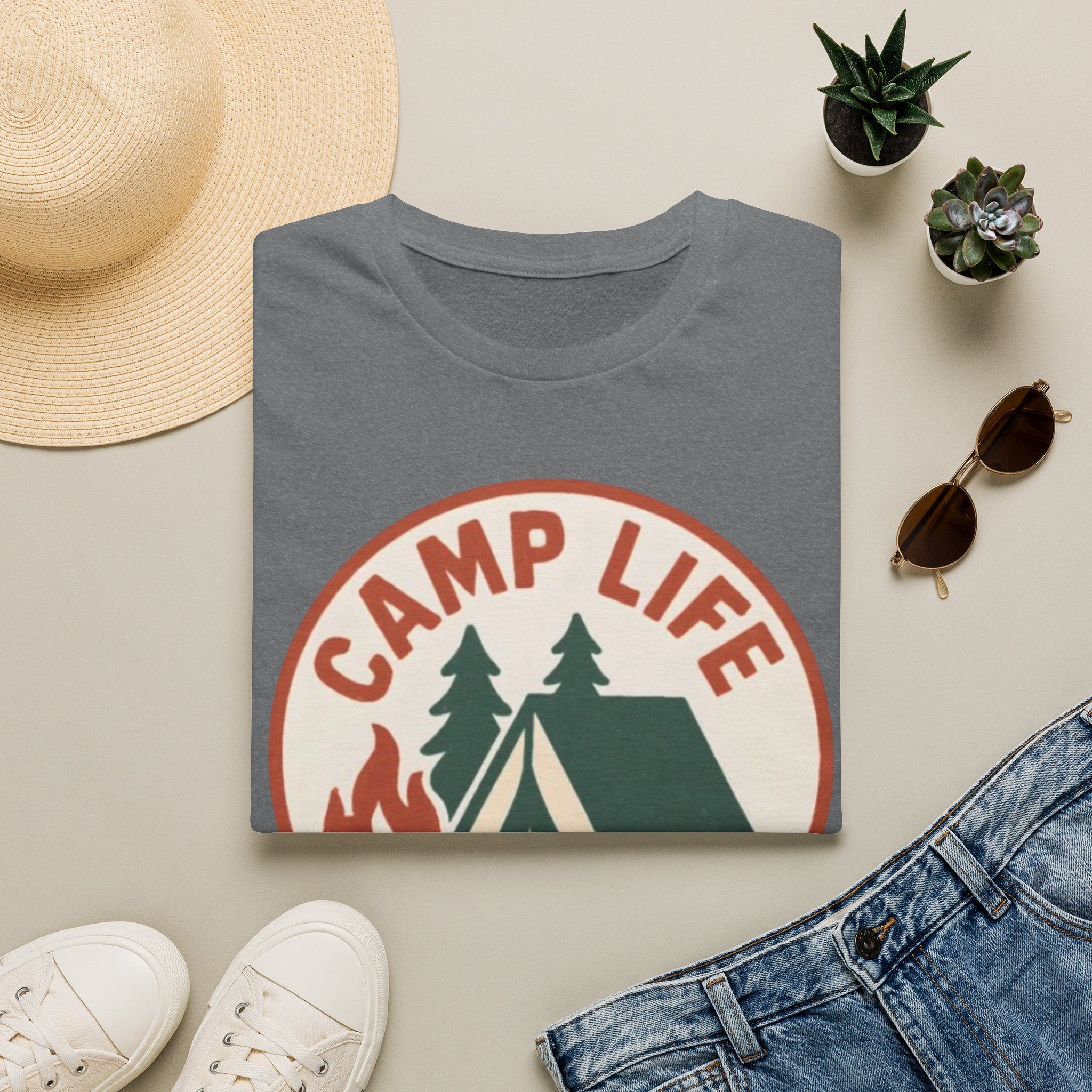 Camp Life T-Shirt — Tent & Campfire Outdoor Tee