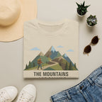 Campground Scenic T-Shirt — Minimalist Tent & Campfire Graphic