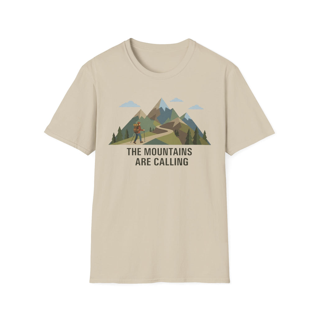 Campground Scenic T-Shirt — Minimalist Tent & Campfire Graphic