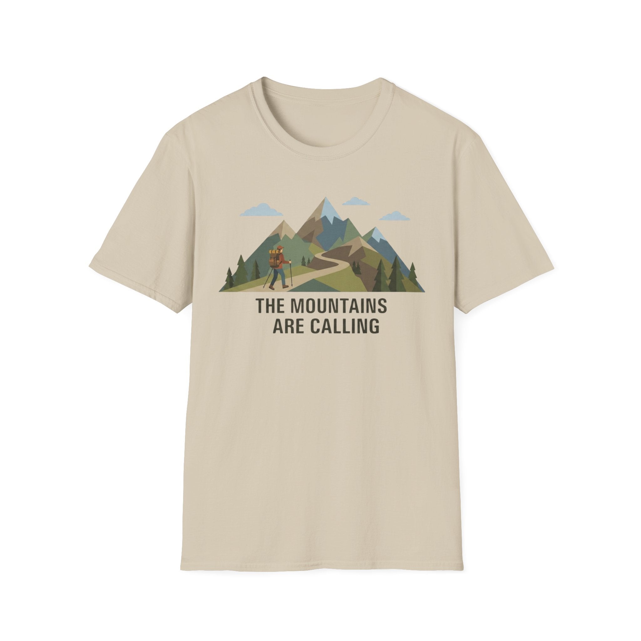 Campground Scenic T-Shirt — Minimalist Tent & Campfire Graphic
