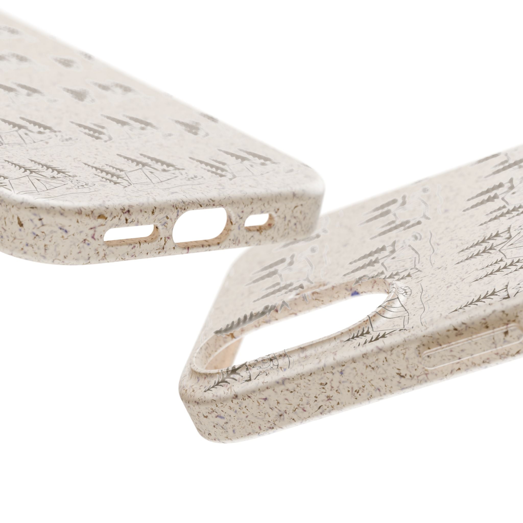 Biodegradable Phone Case — Eco-Friendly Forest Sketch Pattern
