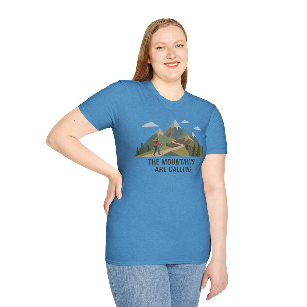 Campground Scenic T-Shirt — Minimalist Tent & Campfire Graphic