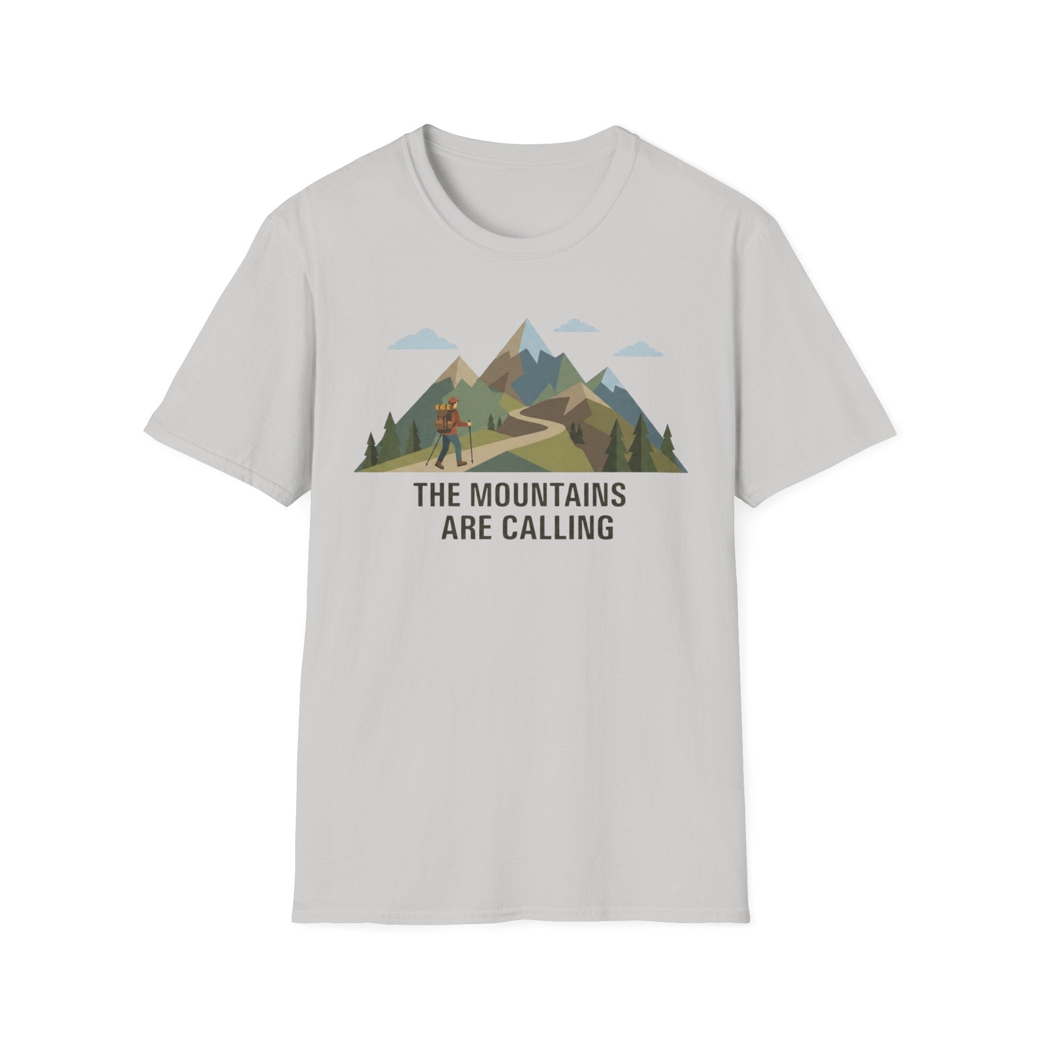 Campground Scenic T-Shirt — Minimalist Tent & Campfire Graphic