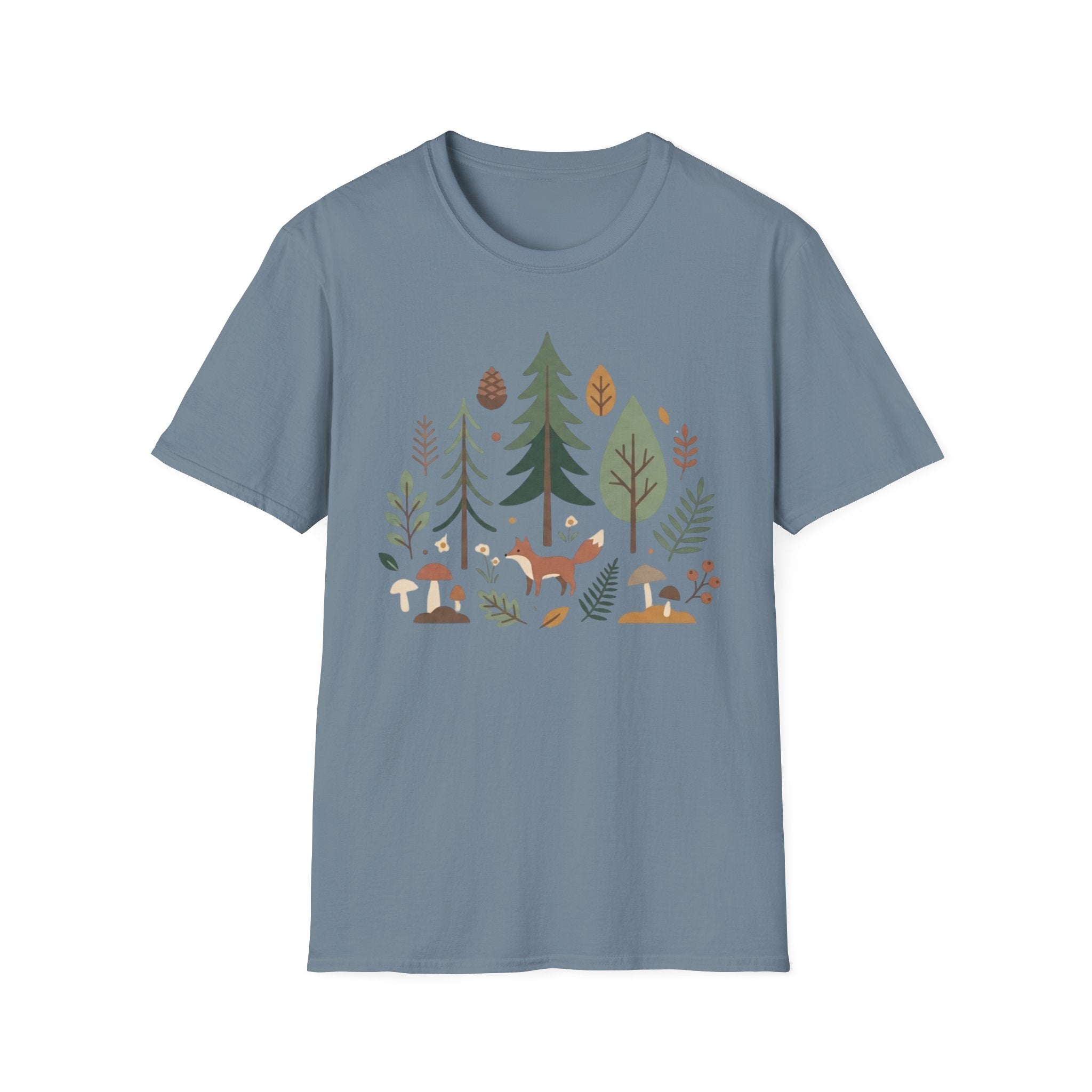 Woodland Fox T-Shirt — Nature Forest Camping Graphic Tee