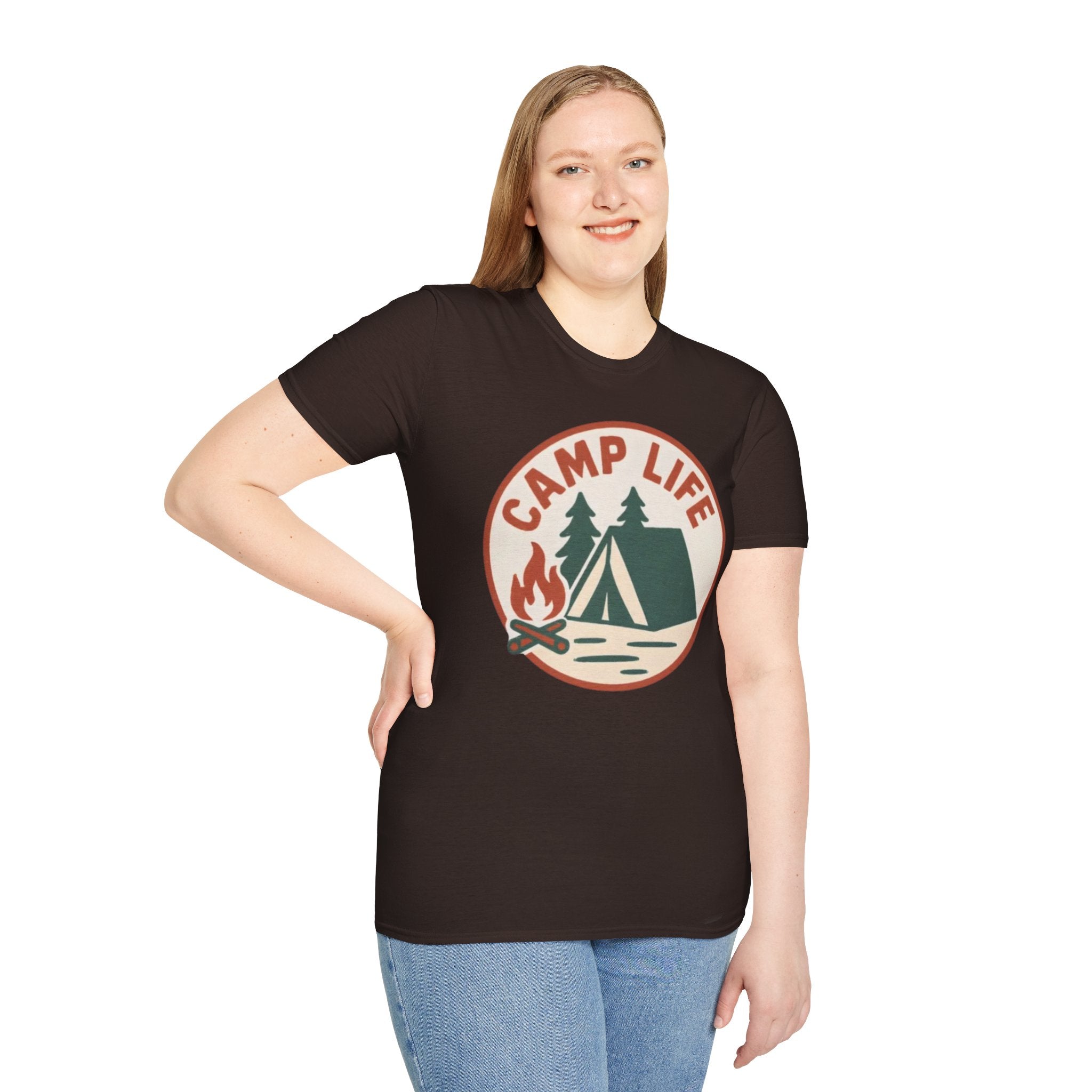 Camp Life T-Shirt — Tent & Campfire Outdoor Tee