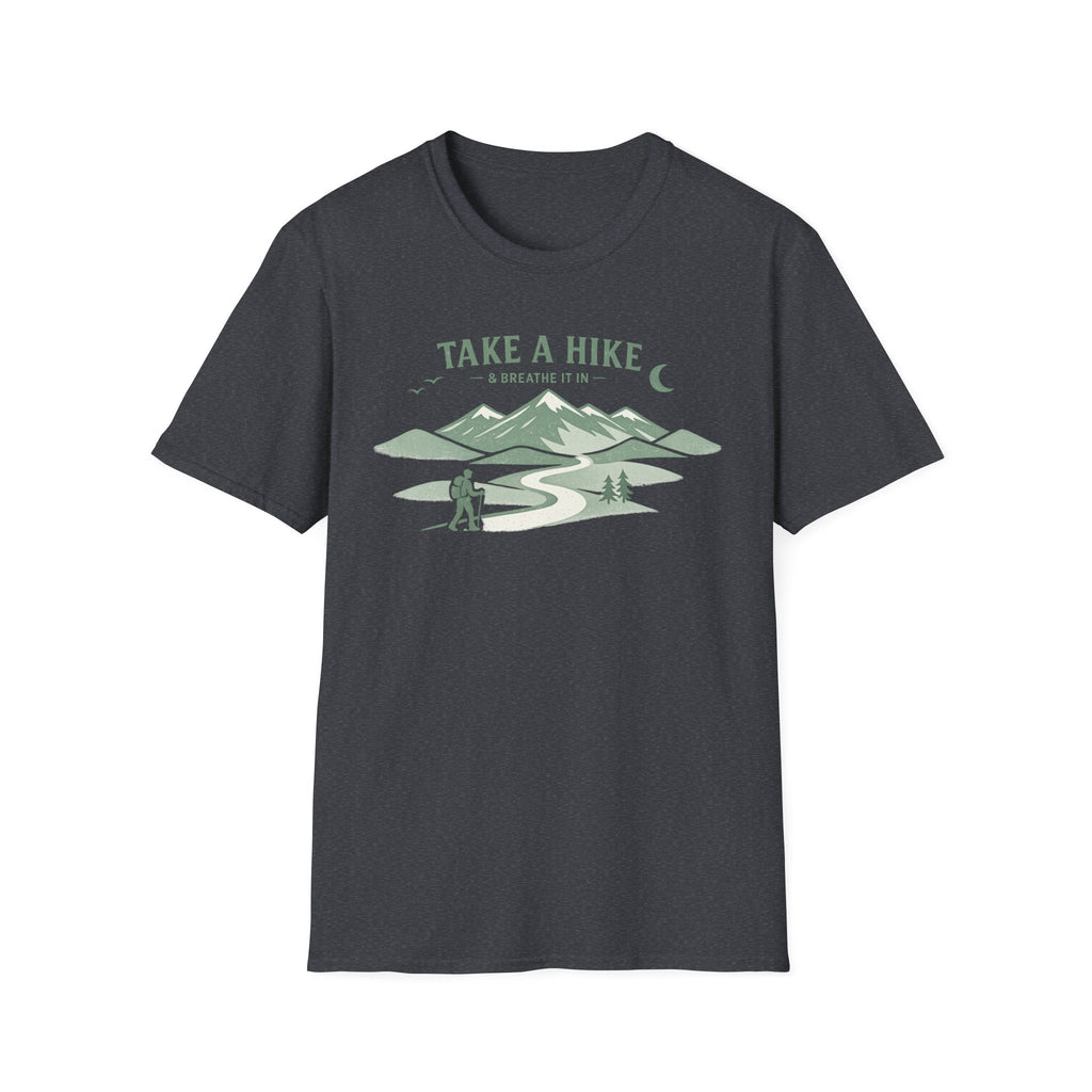 "Take A Hike & Breathe It In" Outdoor Hiking Graphic Tee