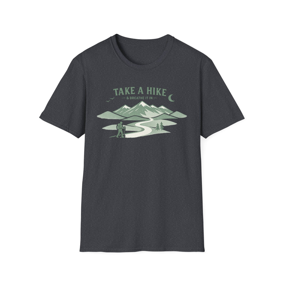 "Take A Hike & Breathe It In" Outdoor Hiking Graphic Tee