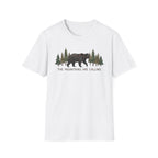 "The Mountains Are Calling" Bear and Pines T-Shirt — Outdoor Graphic Tee