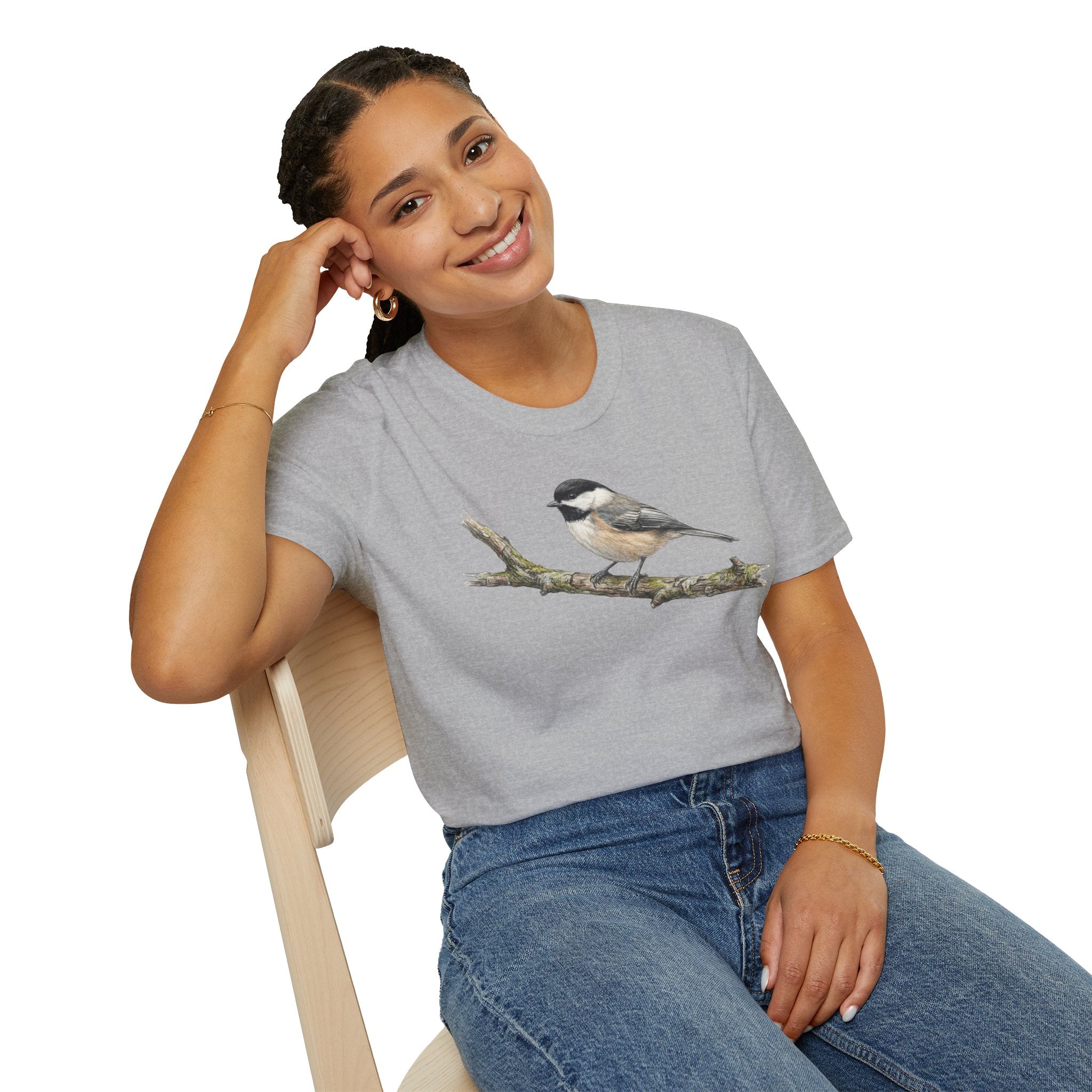 Copy of Chickadee Tee — Watercolor Songbird T‑Shirt