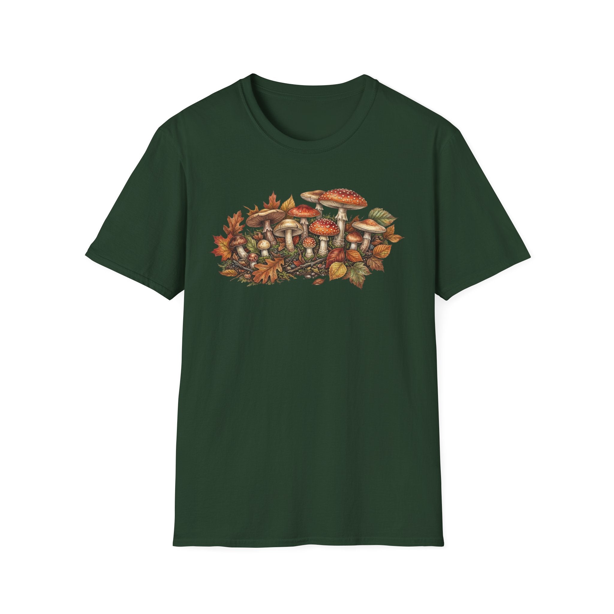 Mushroom & Autumn Leaves T-Shirt