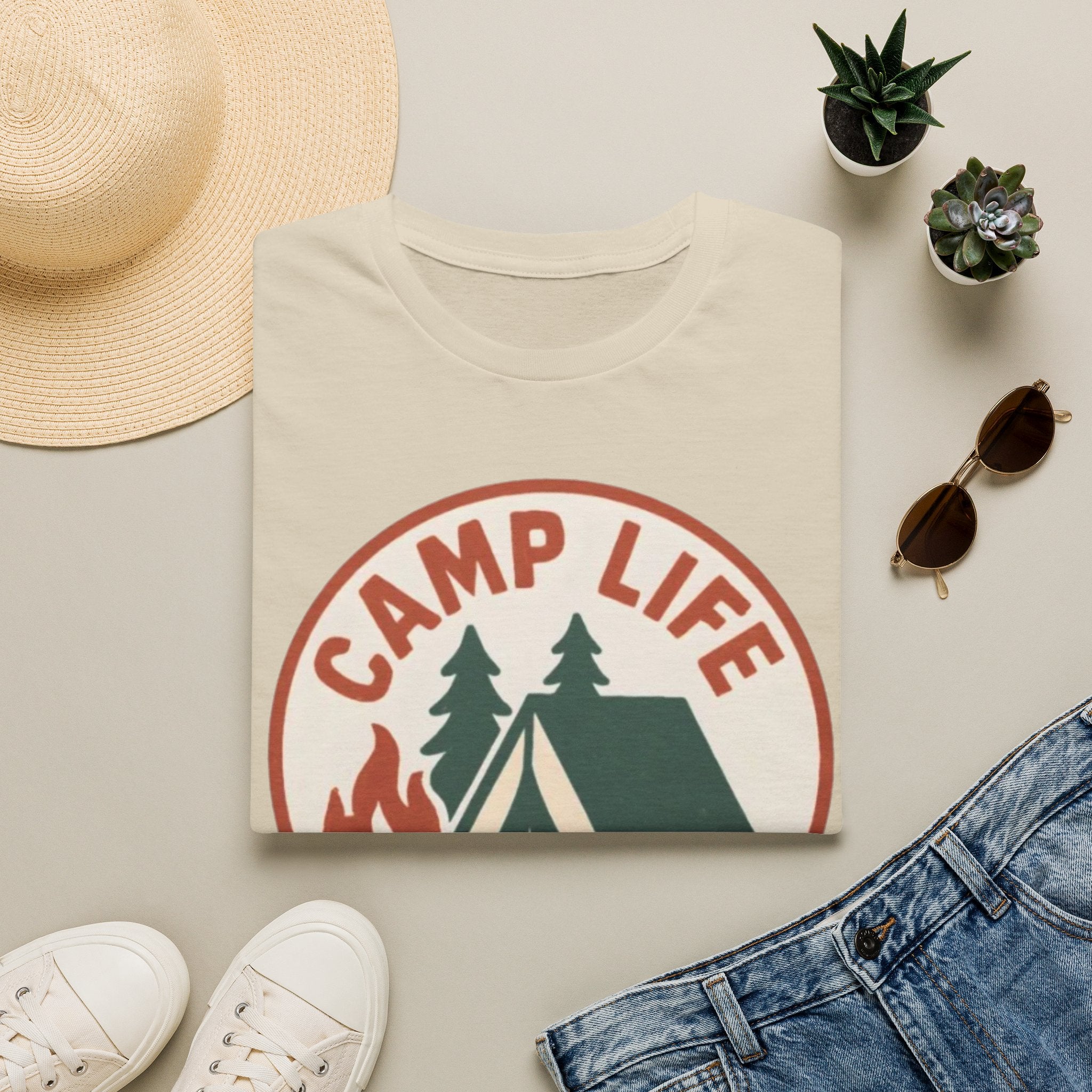 Camp Life T-Shirt — Tent & Campfire Outdoor Tee