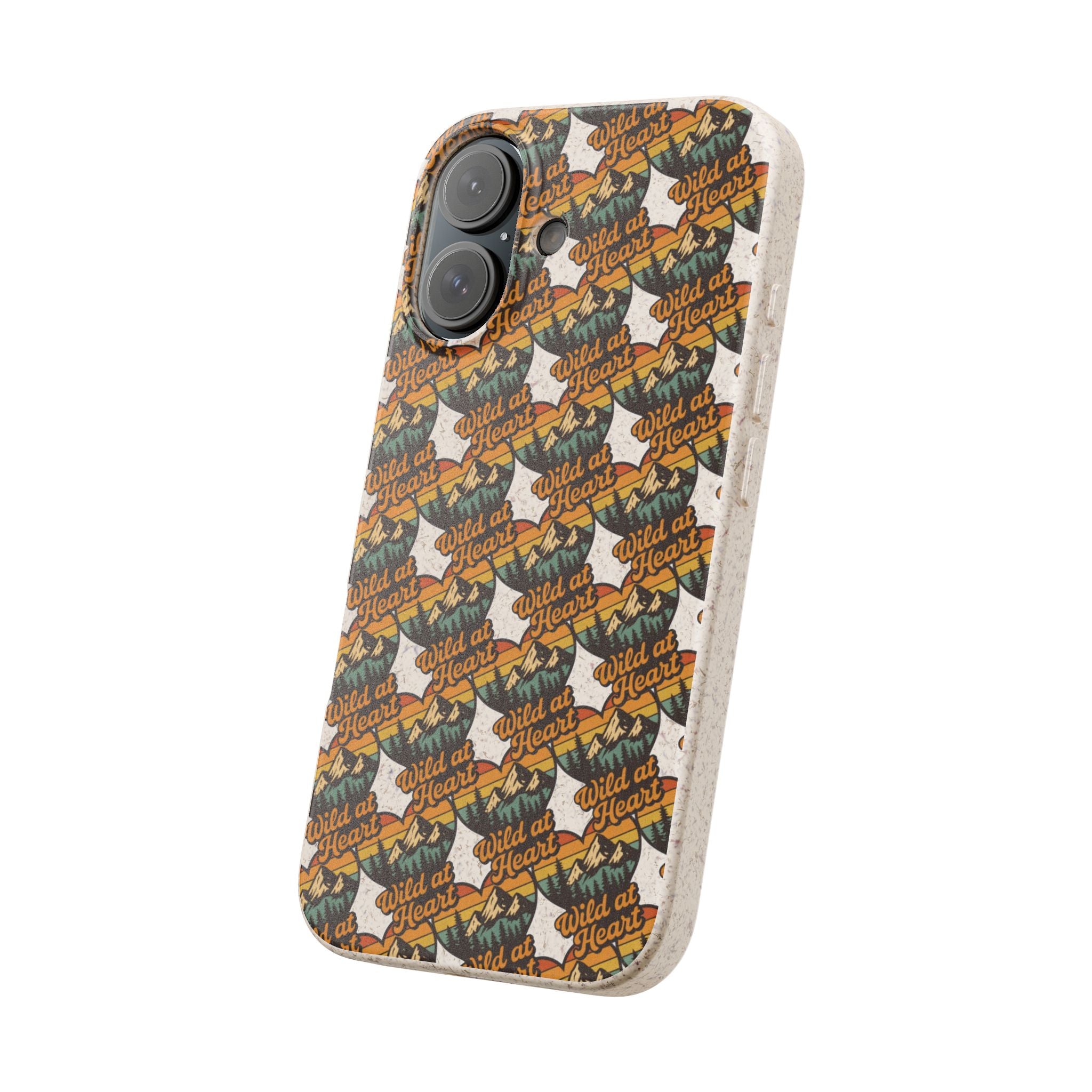 Eco-Friendly Phone Case — Vintage Camper Pattern Biodegradable iPhone Cover