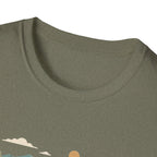 Hiker Mountain Sunset T-Shirt — Scenic Trail Adventure Tee