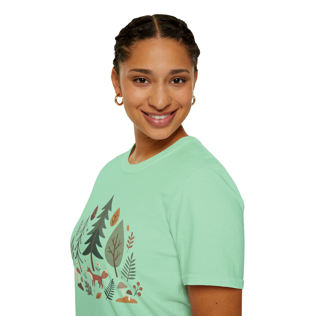Woodland Fox T-Shirt — Nature Forest Camping Graphic Tee
