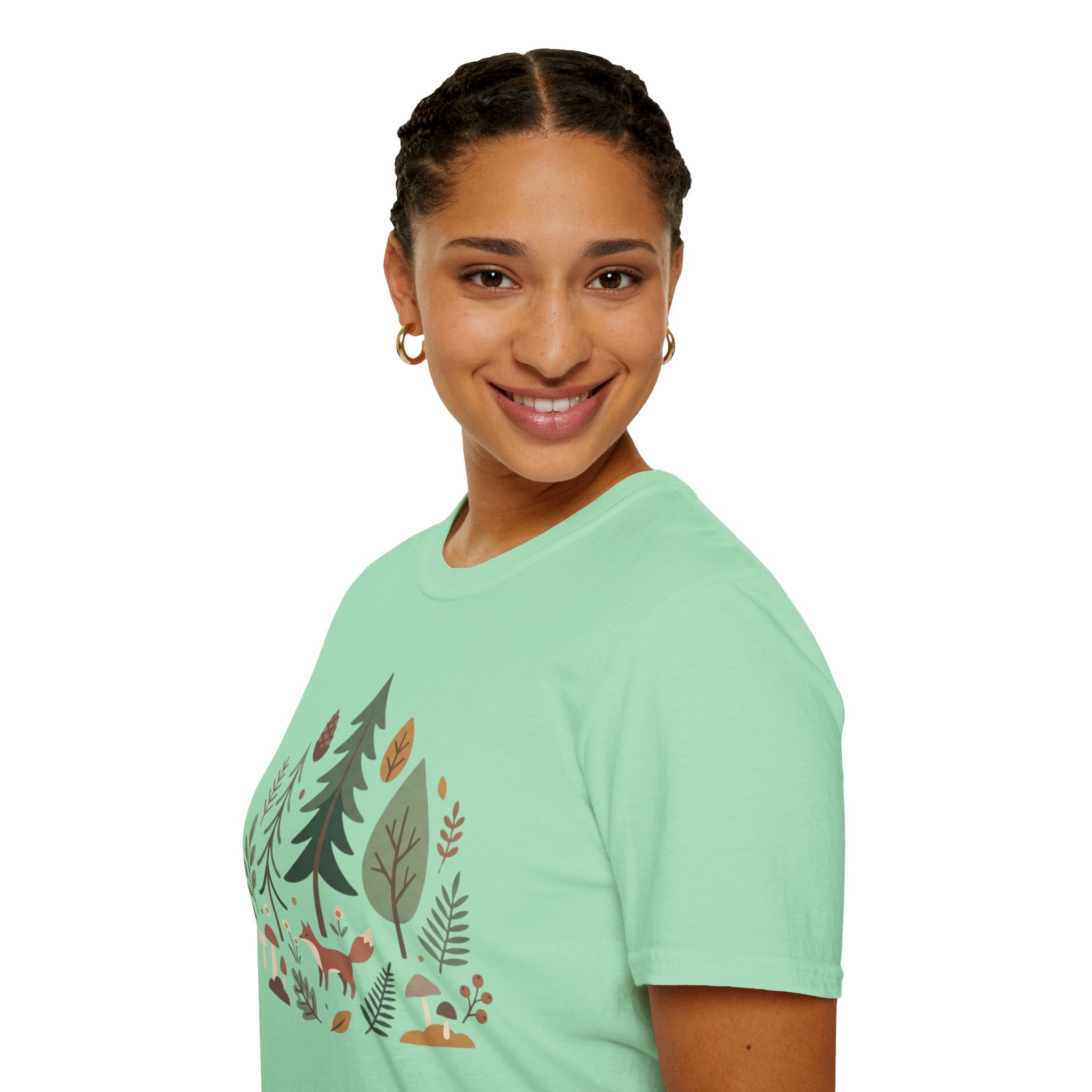Woodland Fox T-Shirt — Nature Forest Camping Graphic Tee