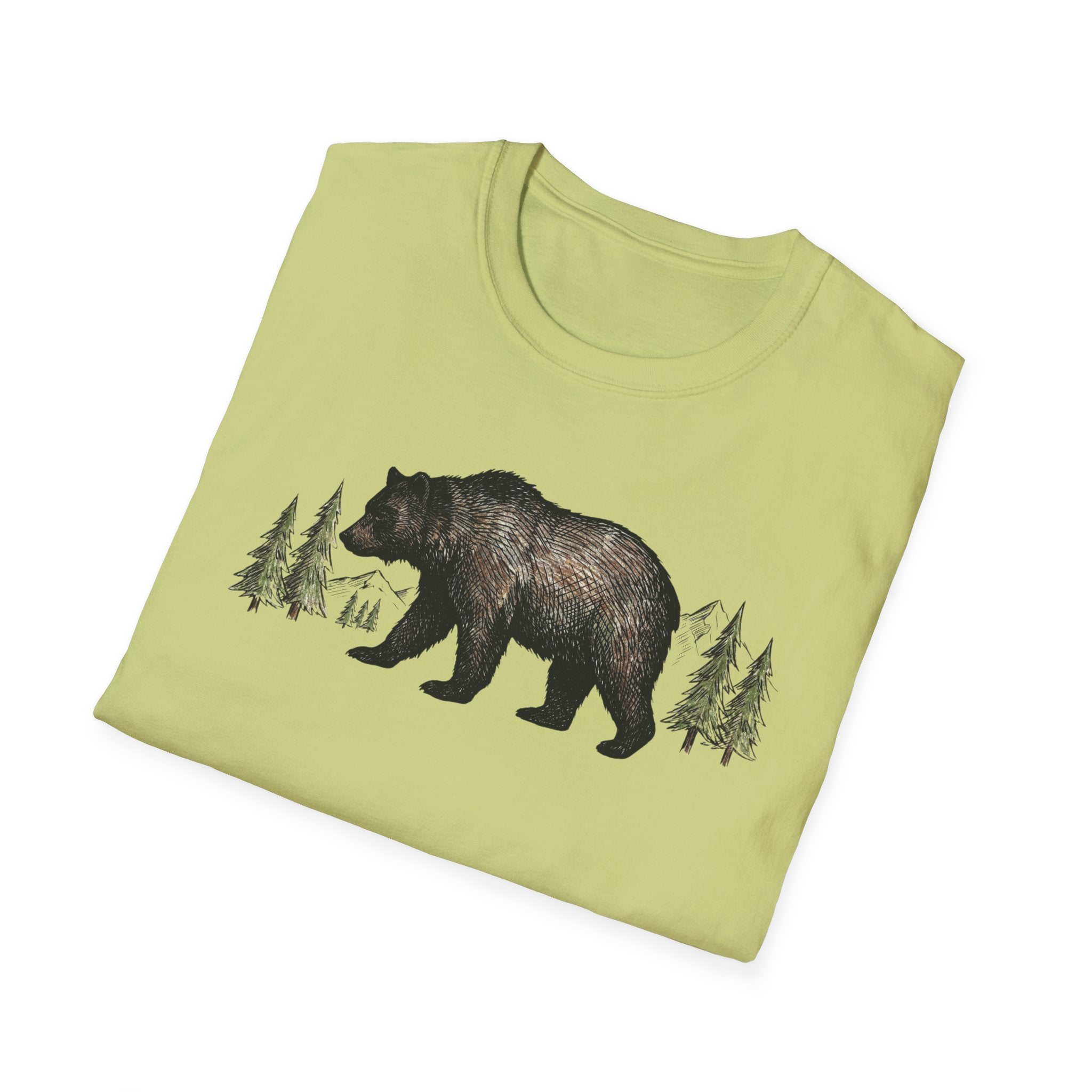 Bear & Pines T‑Shirt — Rustic Woodland Graphic Tee