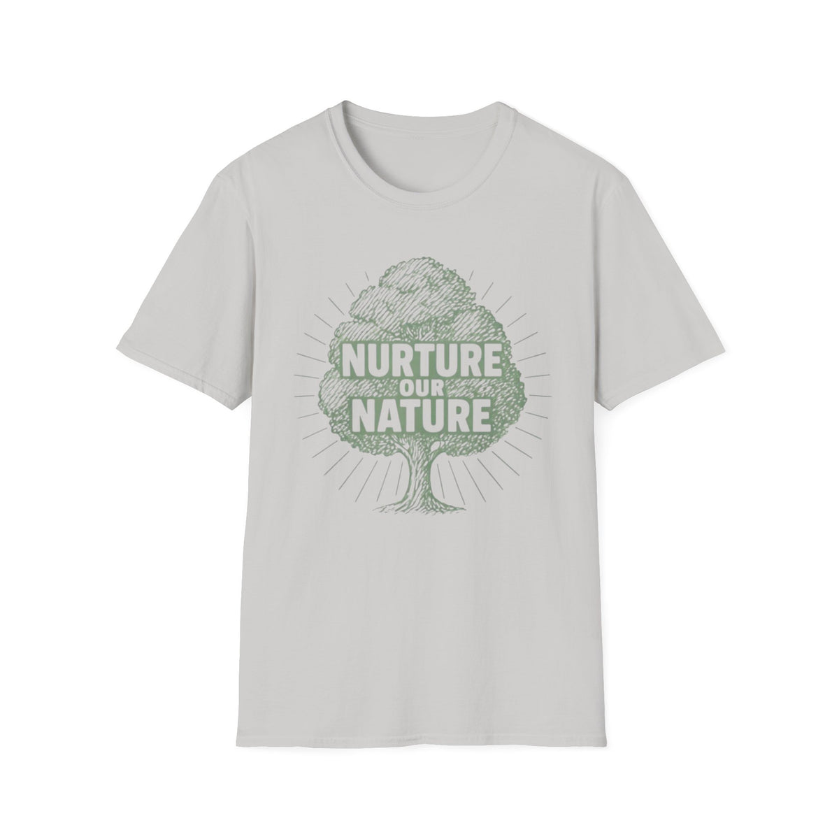 "Nurture Our Nature" Tree T-Shirt – Eco-Friendly Conservation Tee Shirt
