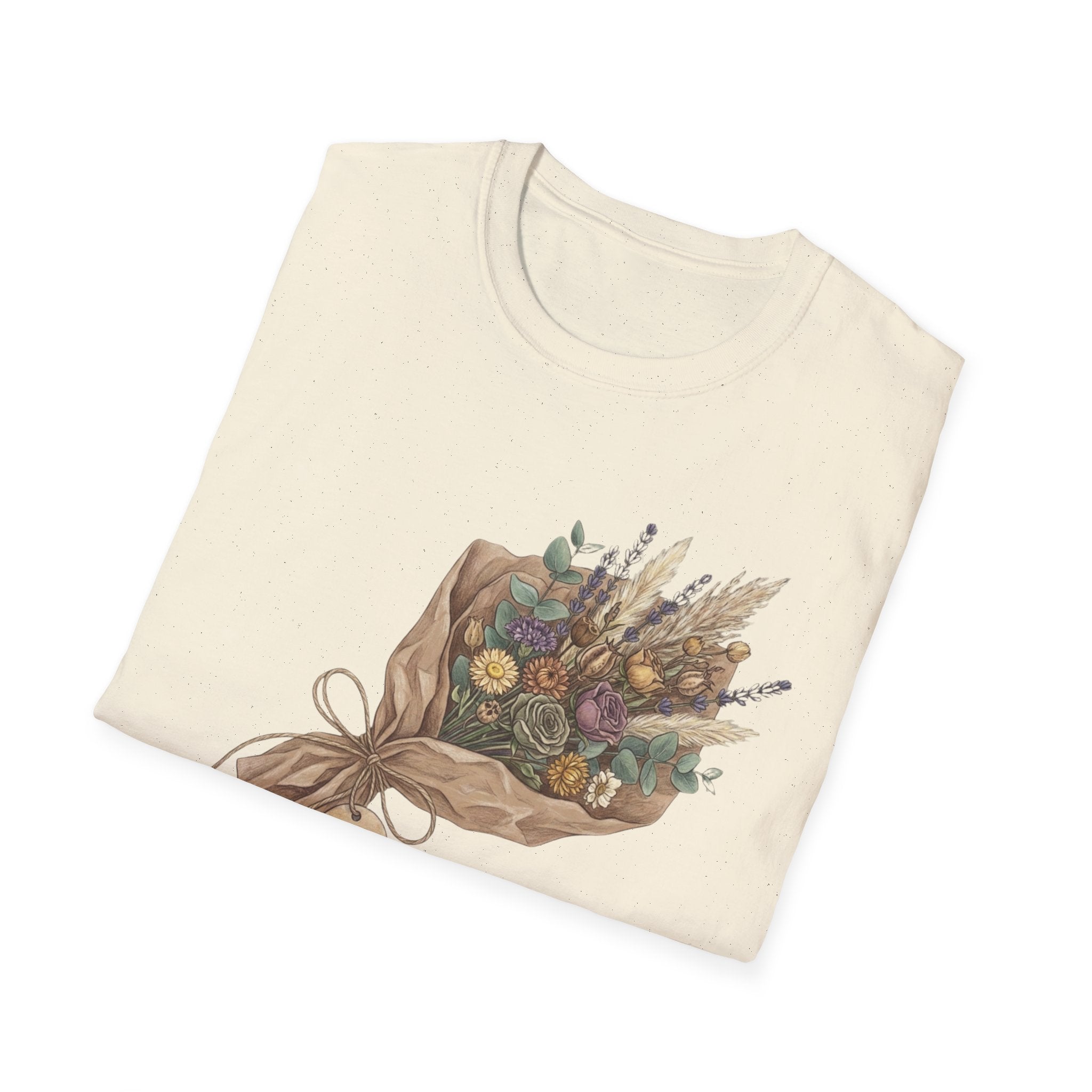 Floral Bouquet Graphic T-Shirt — Rustic Wildflower Bouquet Tee