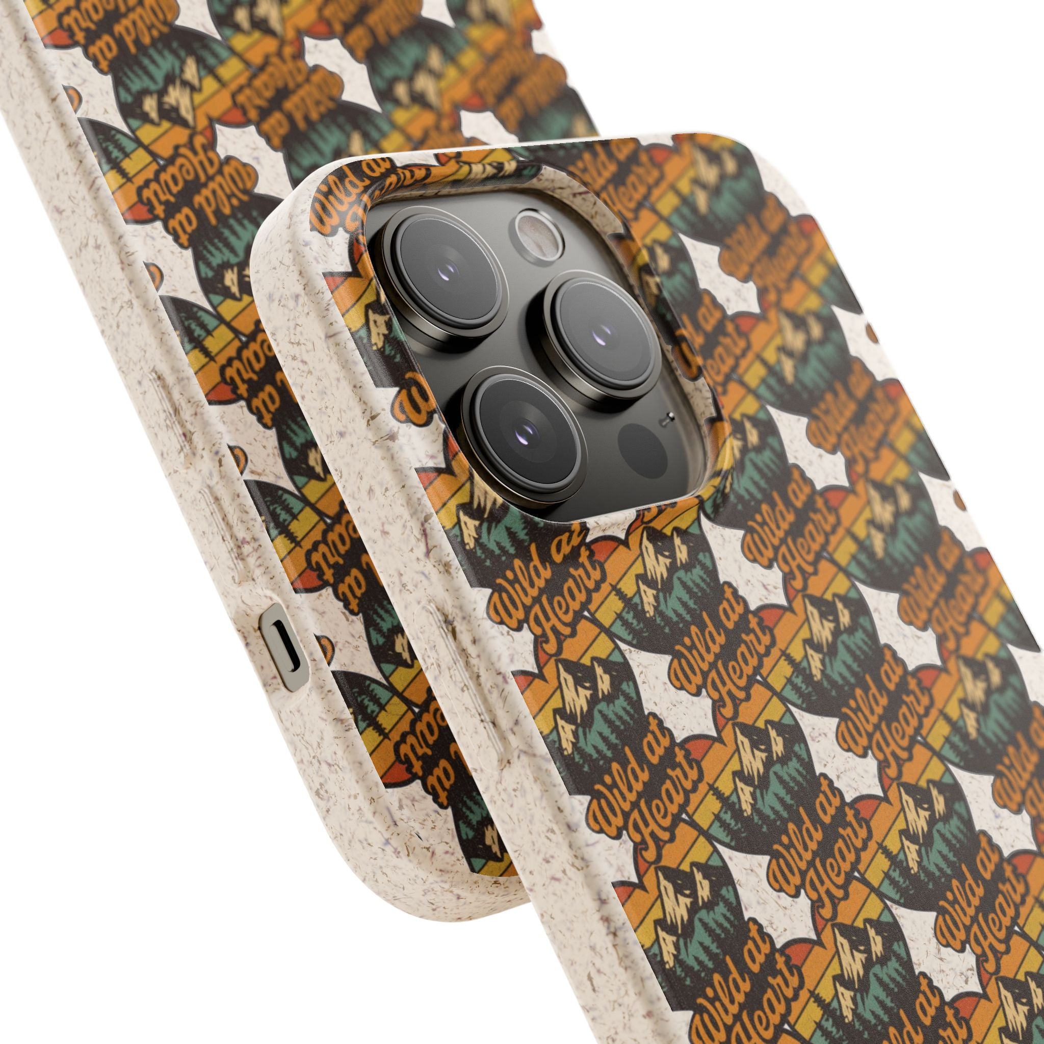 Eco-Friendly Phone Case — Vintage Camper Pattern Biodegradable iPhone Cover
