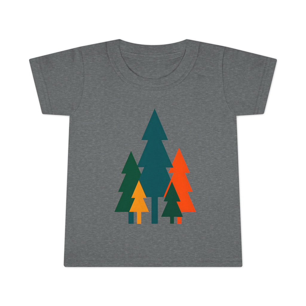 Toddler T-Shirt - Colorful Geometric Pine Trees Kids Tee