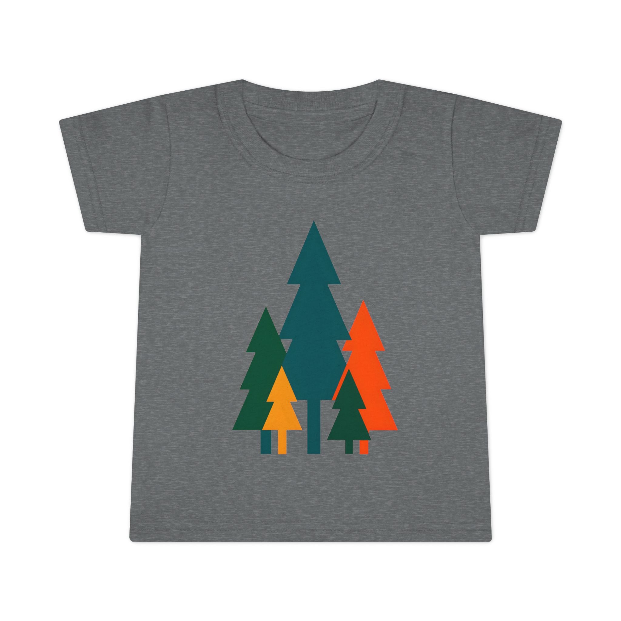 Toddler T-Shirt - Colorful Geometric Pine Trees Kids Tee