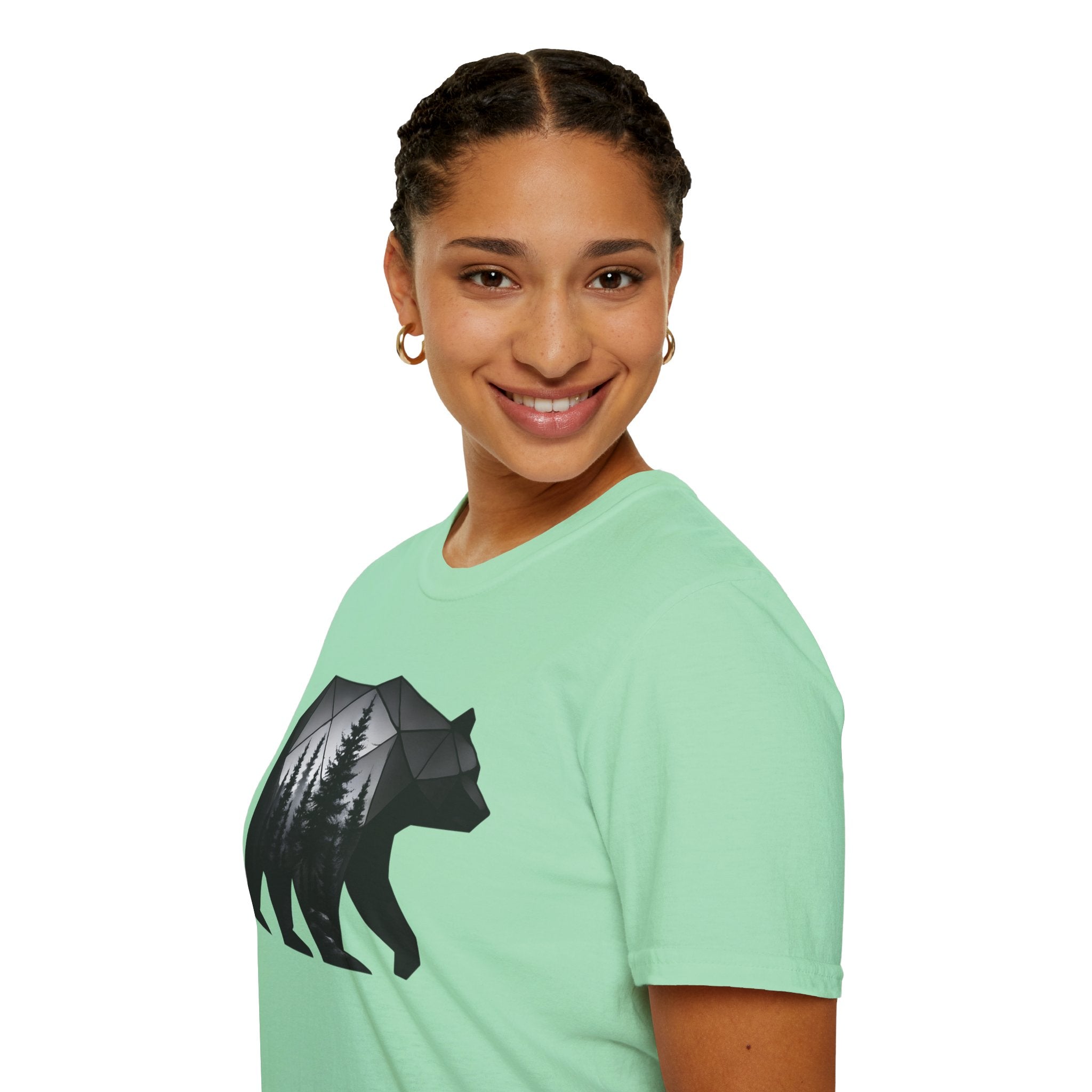Geometric Forest Bear T-Shirt