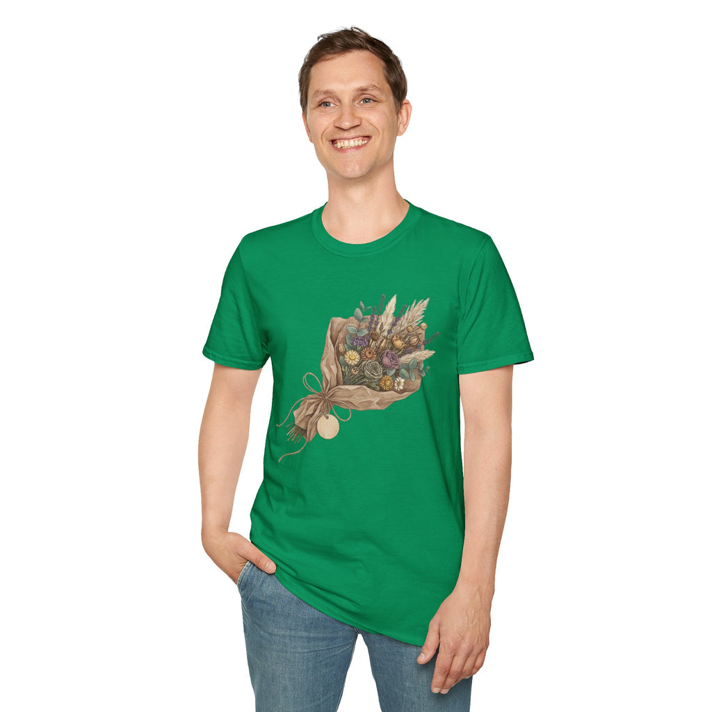 Floral Bouquet Graphic T-Shirt — Rustic Wildflower Bouquet Tee