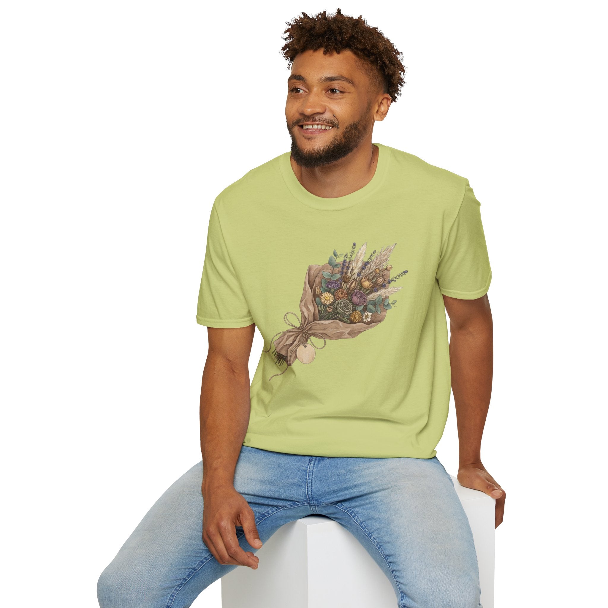 Floral Bouquet Graphic T-Shirt — Rustic Wildflower Bouquet Tee