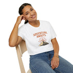 "Adventure Awaits" Compass & Mountain T-Shirt
