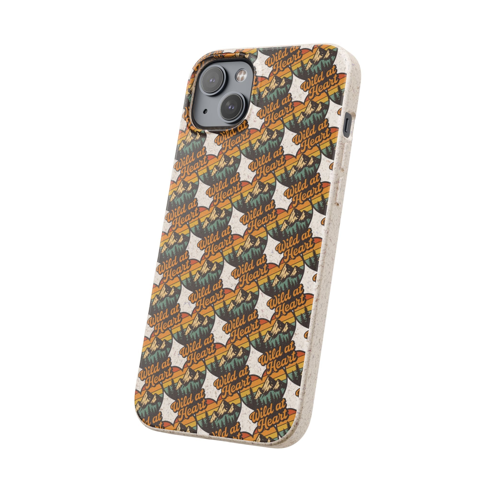Eco-Friendly Phone Case — Vintage Camper Pattern Biodegradable iPhone Cover