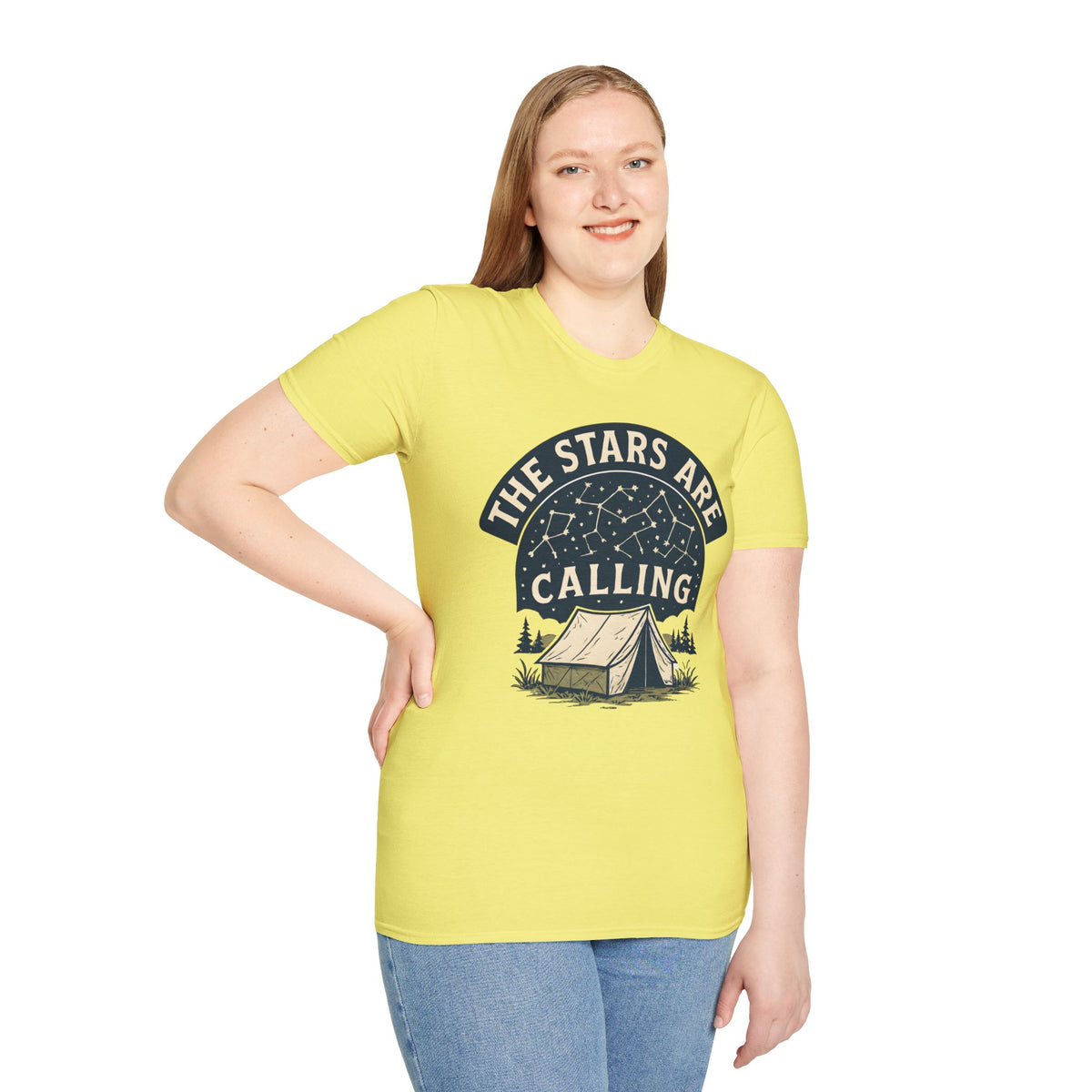 "The Stars Are Calling" Camping Tent Stargazing T-Shirt