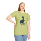 "Wander Often" Hiker on Cliff T-Shirt