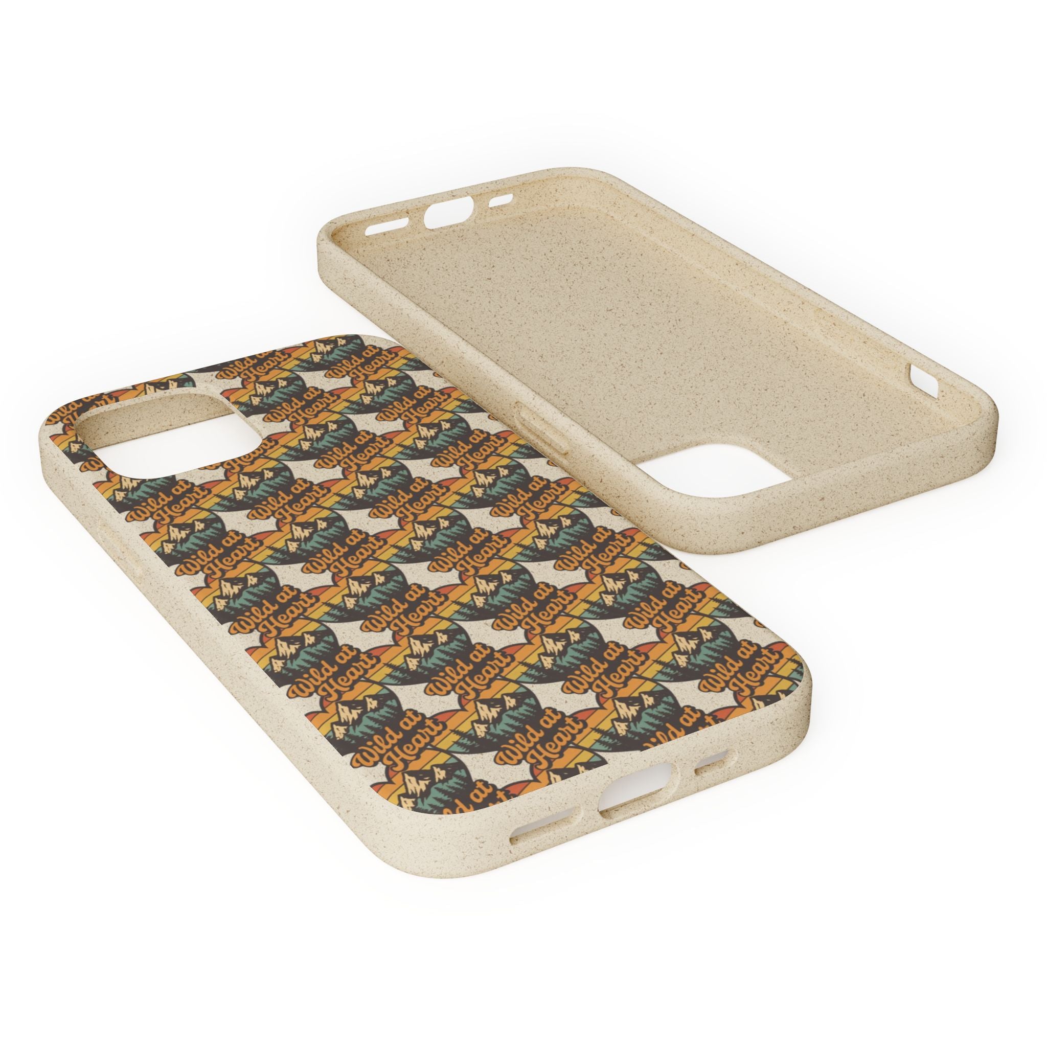 Eco-Friendly Phone Case — Vintage Camper Pattern Biodegradable iPhone Cover