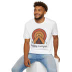 Happy Camper Retro Sunset Camping T-Shirt