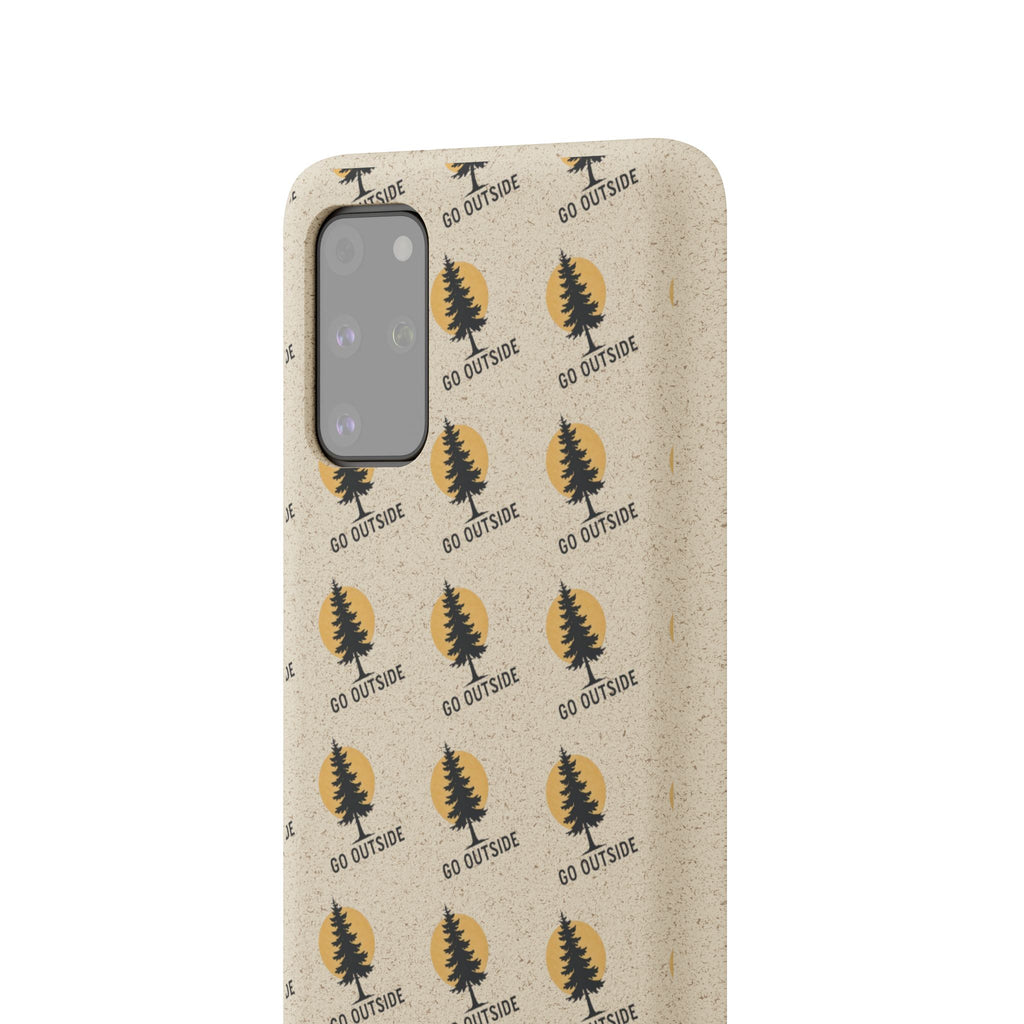Biodegradable Phone Case — 'Go Outside' Recycled Eco-Friendly iPhone Cover