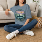 "Drift Into The Quiet Places" Kayak Sunset T‑Shirt — Outdoor Relaxation Tee Shirt