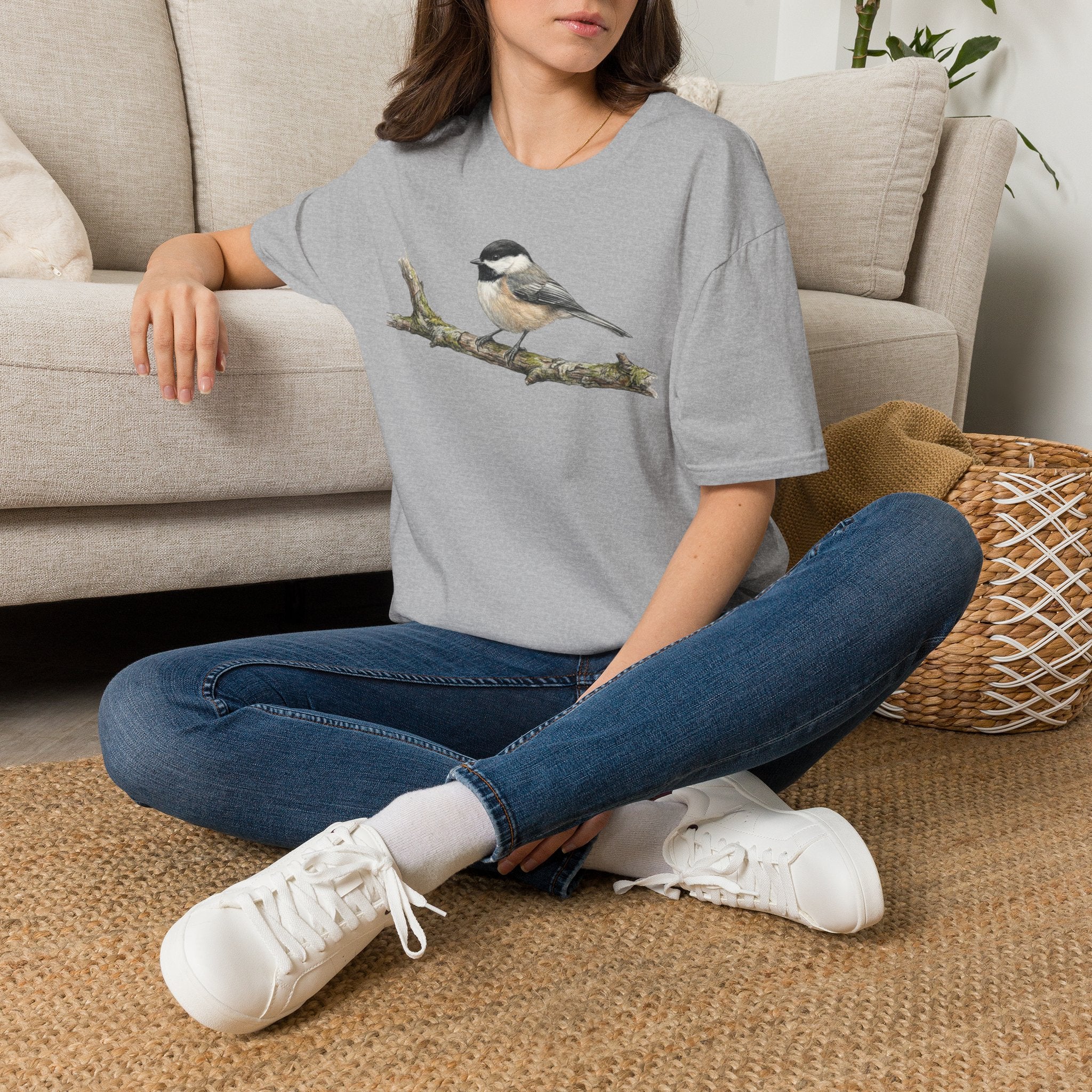 Copy of Chickadee Tee — Watercolor Songbird T‑Shirt