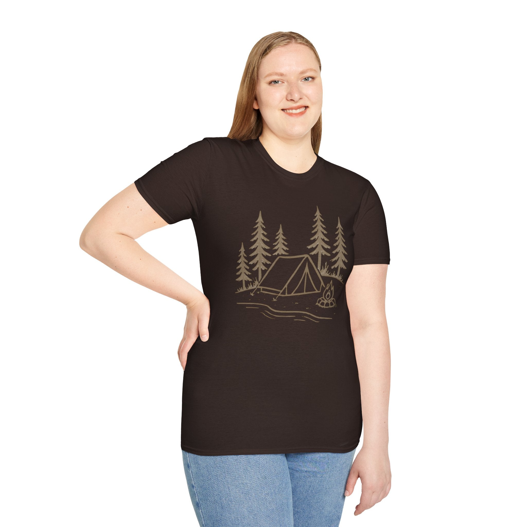 Camping Tent and Campfire T-Shirt