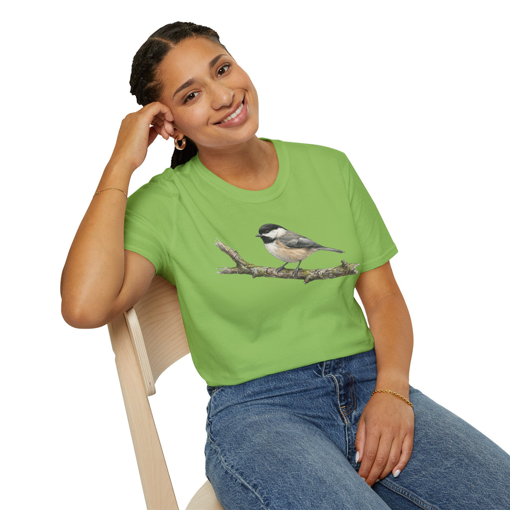 Copy of Chickadee Tee — Watercolor Songbird T‑Shirt