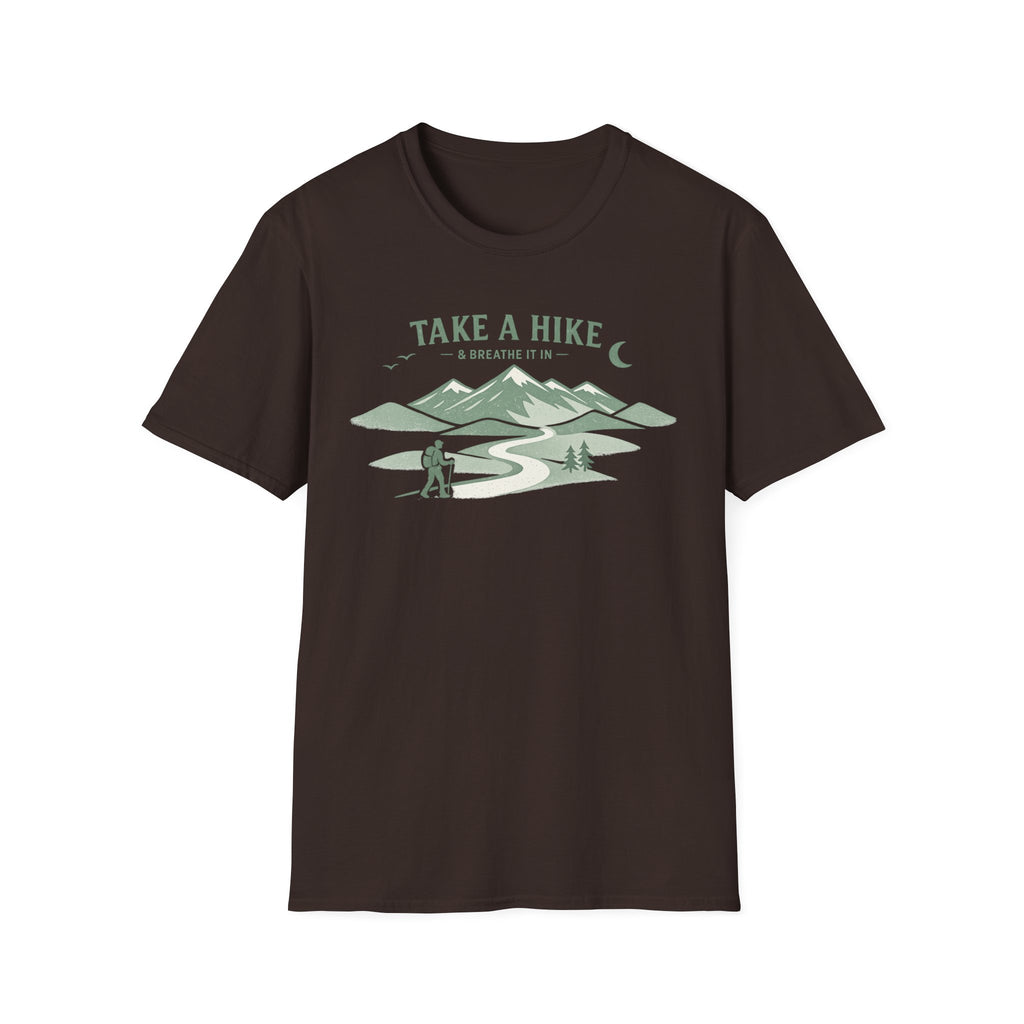 "Take A Hike & Breathe It In" Outdoor Hiking Graphic Tee