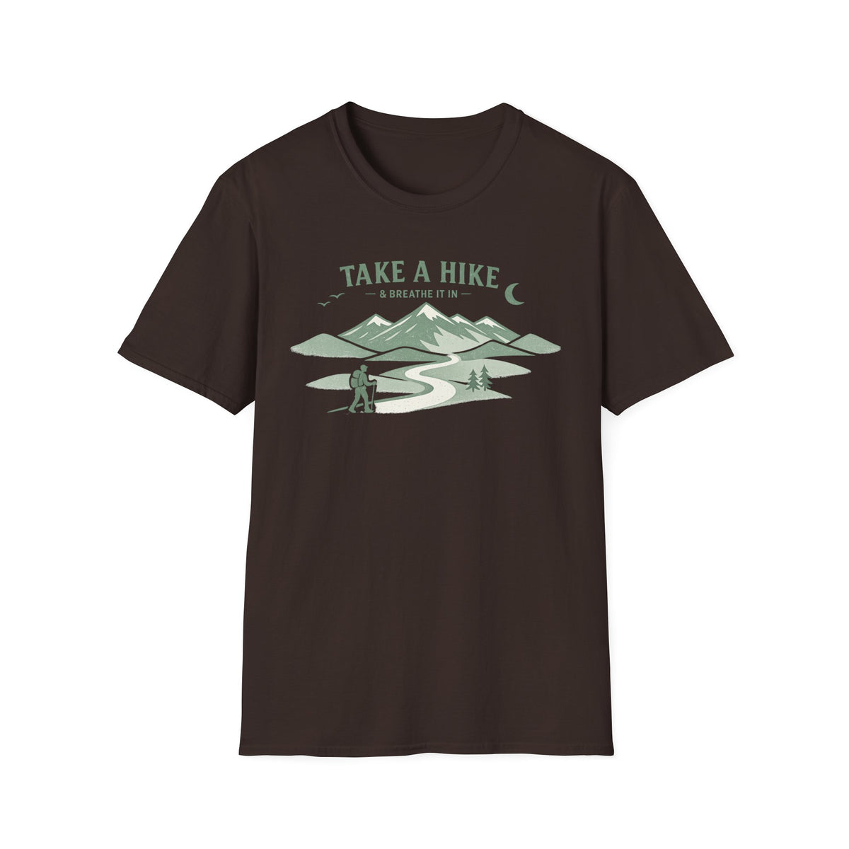 "Take A Hike & Breathe It In" Outdoor Hiking Graphic Tee
