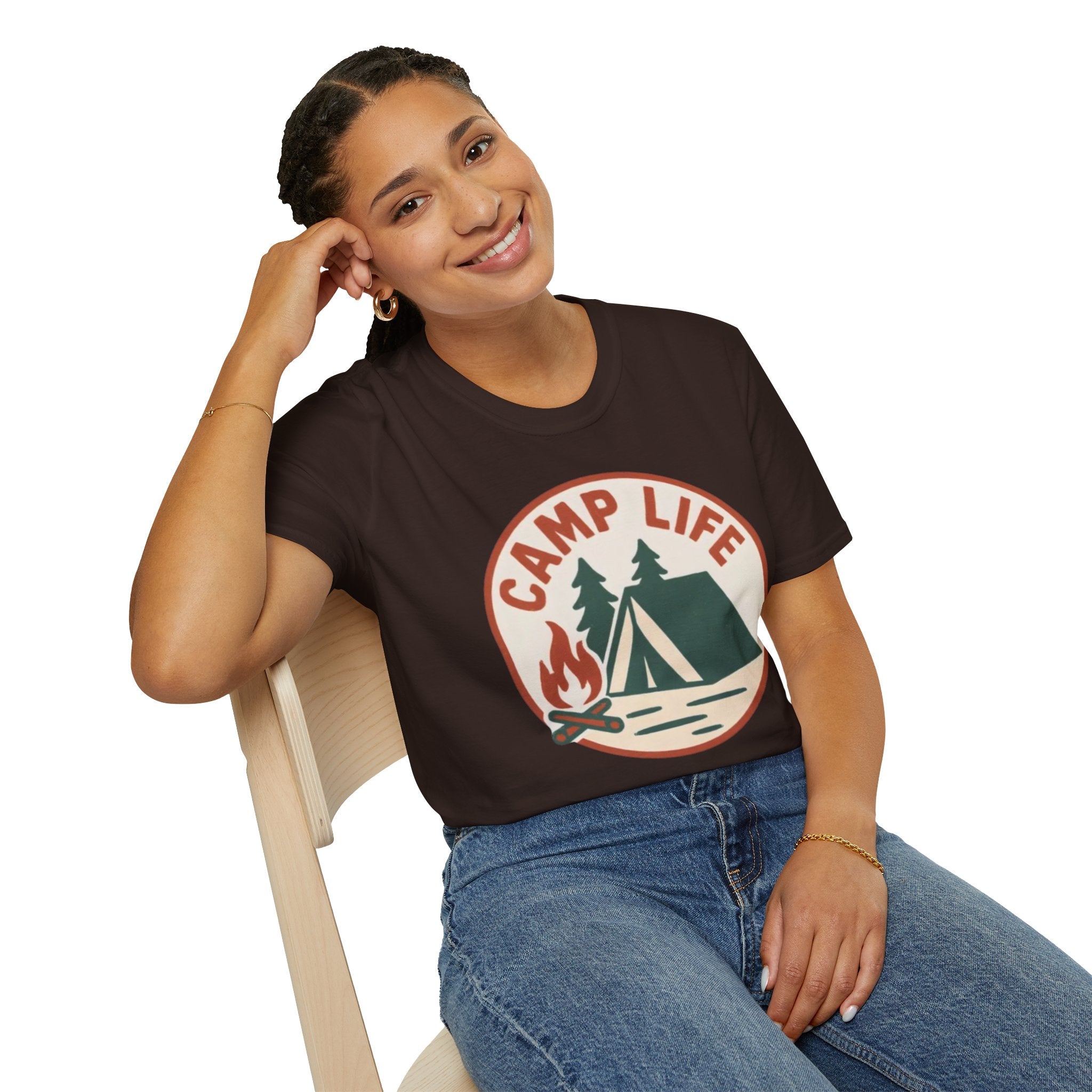 Camp Life T-Shirt — Tent & Campfire Outdoor Tee