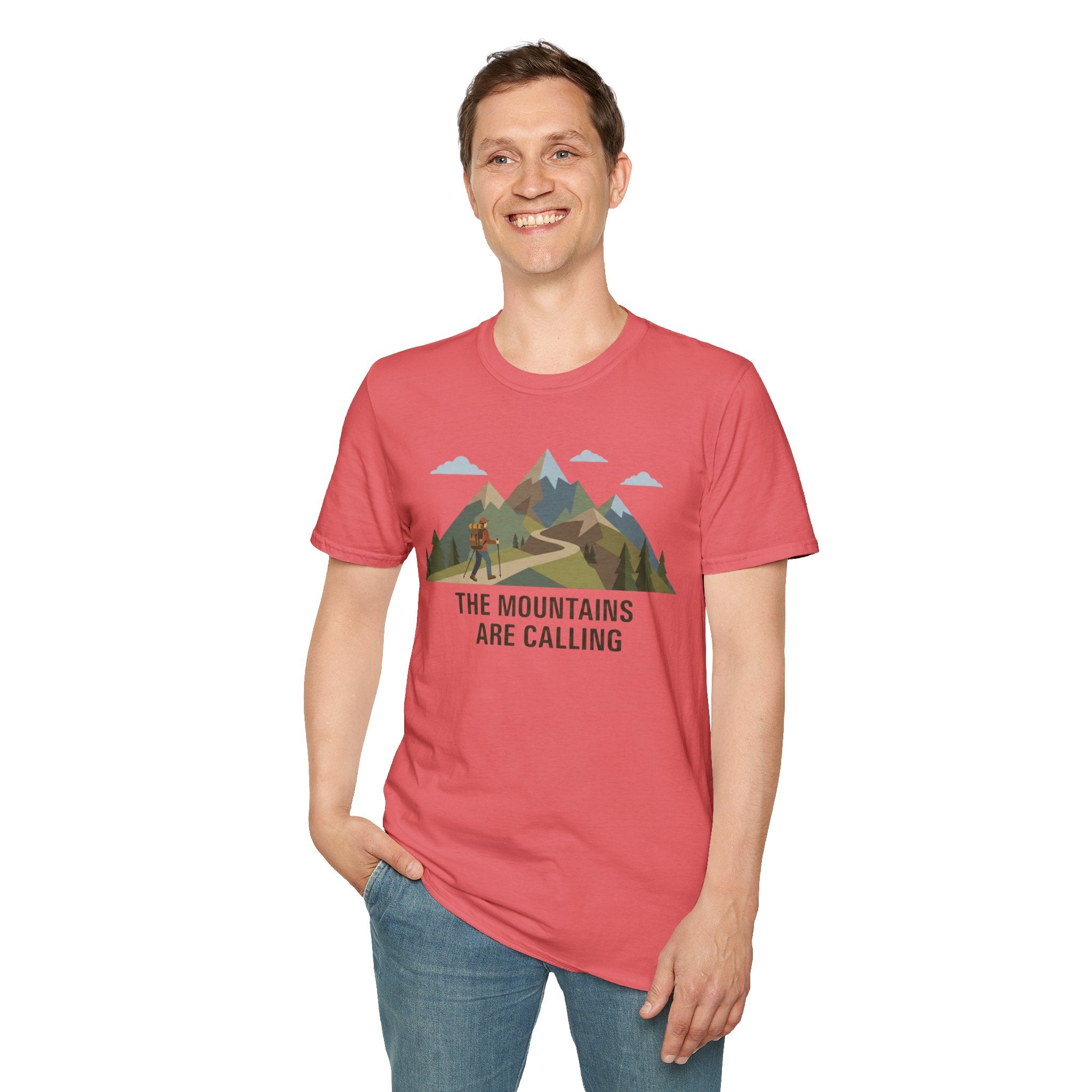 Campground Scenic T-Shirt — Minimalist Tent & Campfire Graphic
