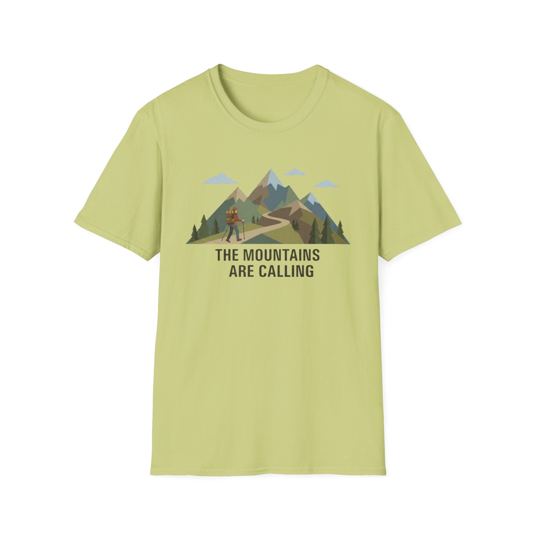 Campground Scenic T-Shirt — Minimalist Tent & Campfire Graphic