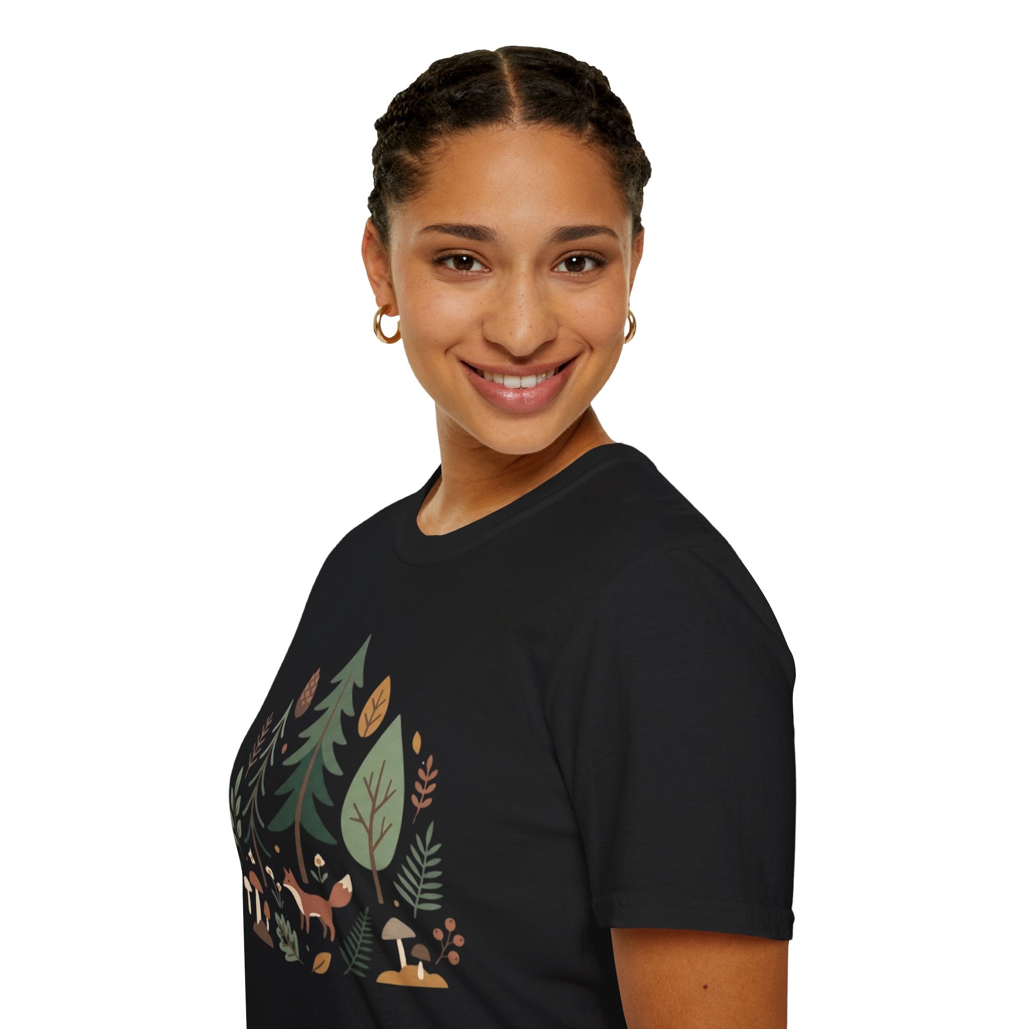 Woodland Fox T-Shirt — Nature Forest Camping Graphic Tee